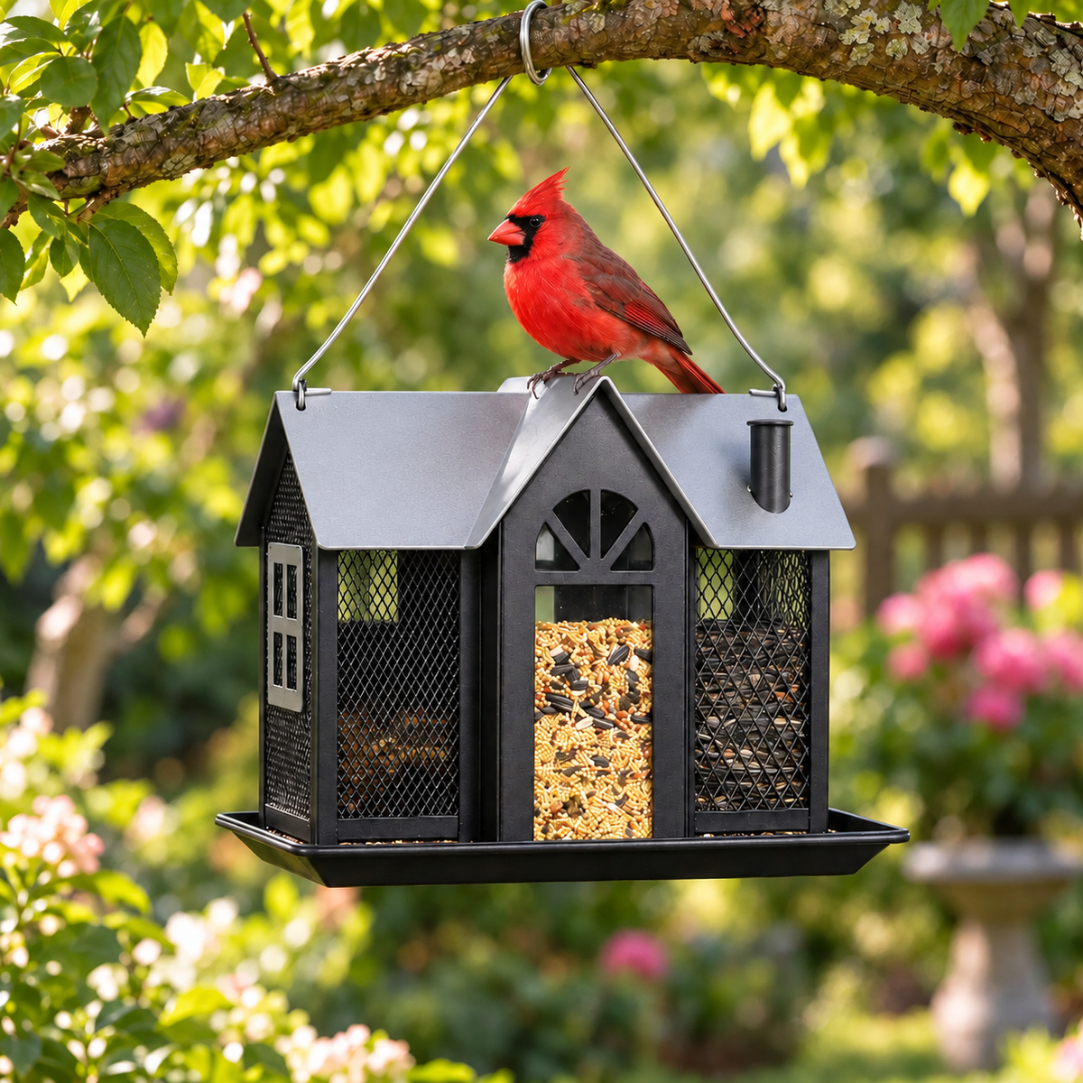 Hängendes Vogelfutterhaus Für Den Garten