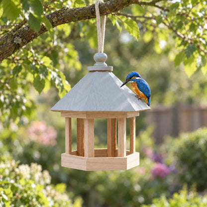 Hängendes Vogelfutterhaus Im Pavillon Design