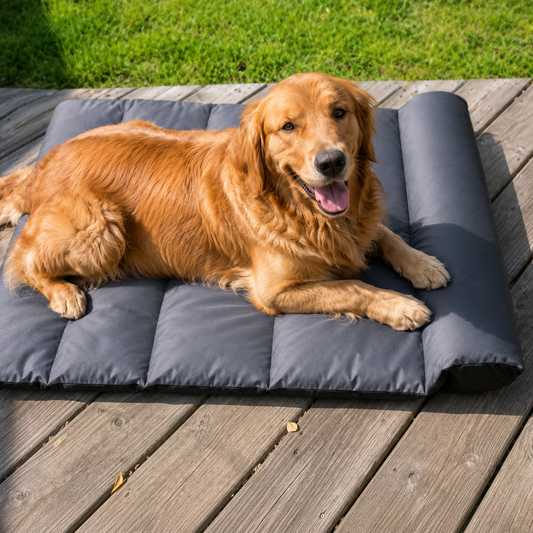 Haustier Kuehlmatte mit Kopfkissen faltbar fuer den Sommer | Pawlino