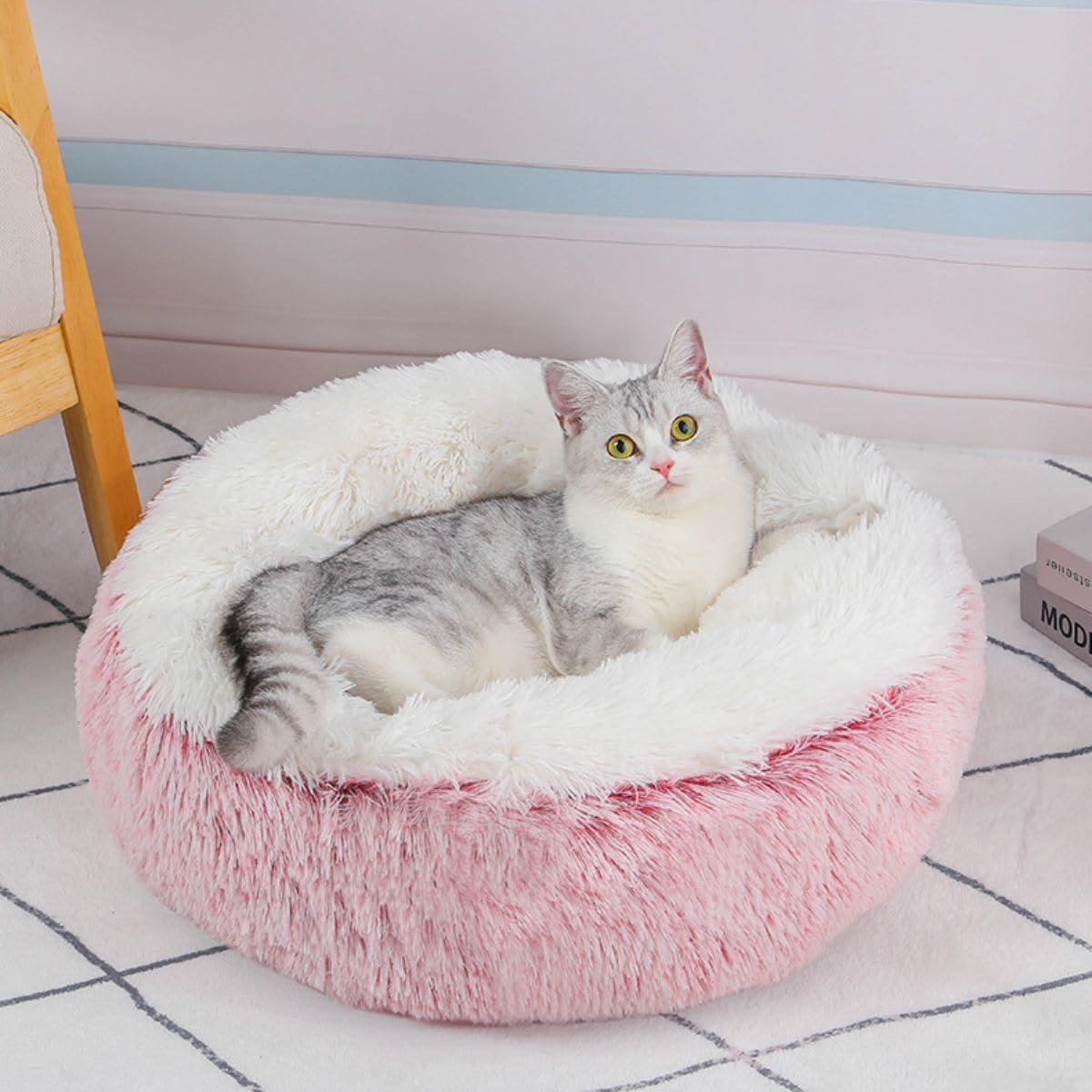 Haustierbett mit warmer Plüsch Nestform für Wintertage | Solara