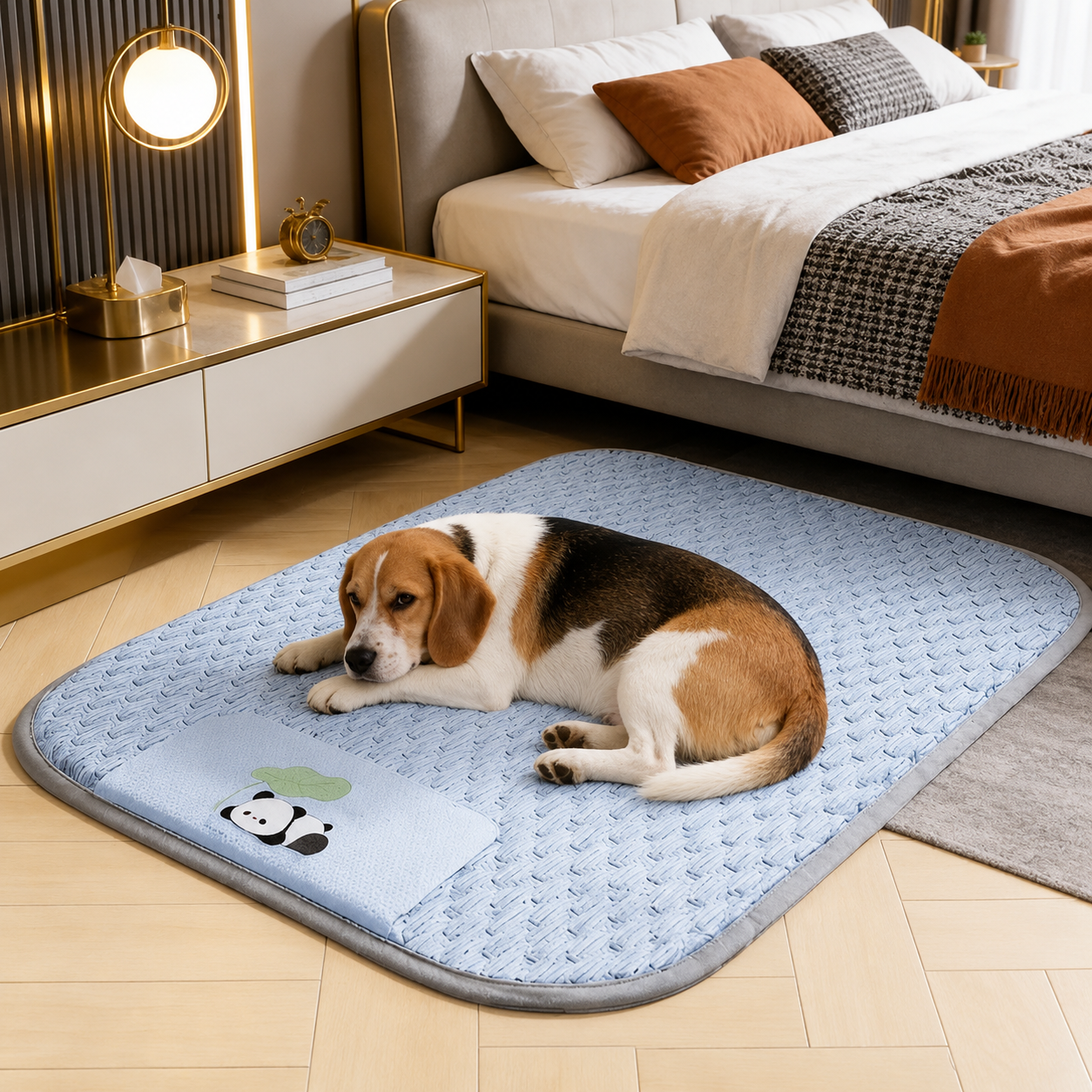 Haustierkuehlmatte atmungsaktiv aus Polyester fuer Hunde und Katzen | Lorpex