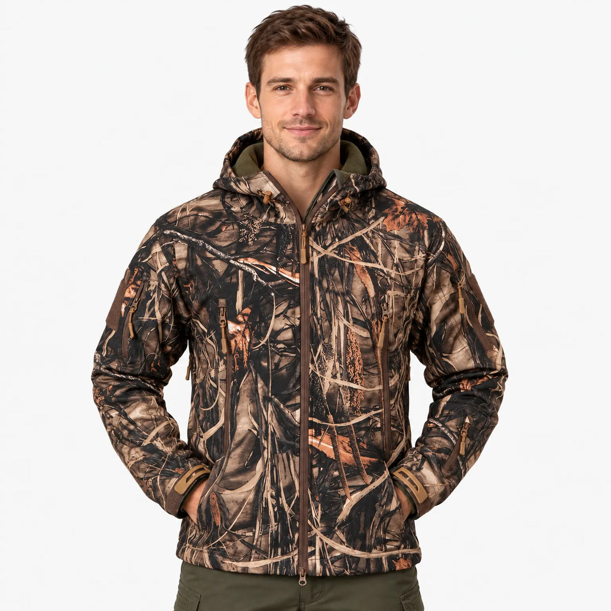 Herren Softshelljacke Mit Kapuze Und Fleecefutter