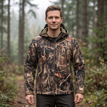 Herren Softshelljacke Mit Kapuze Und Fleecefutter