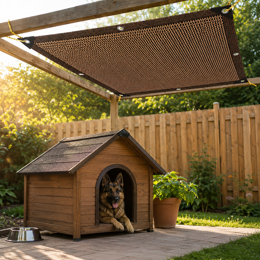 Hund Schattennetz HDPE atmungsaktiv fuer Hundehuette | Gravix