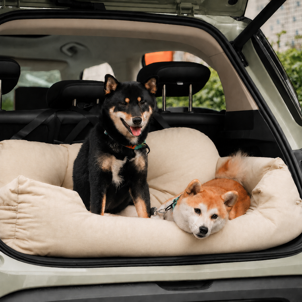 Hunde Autositz mit Gurten und rutschfester Unterseite | Vexley