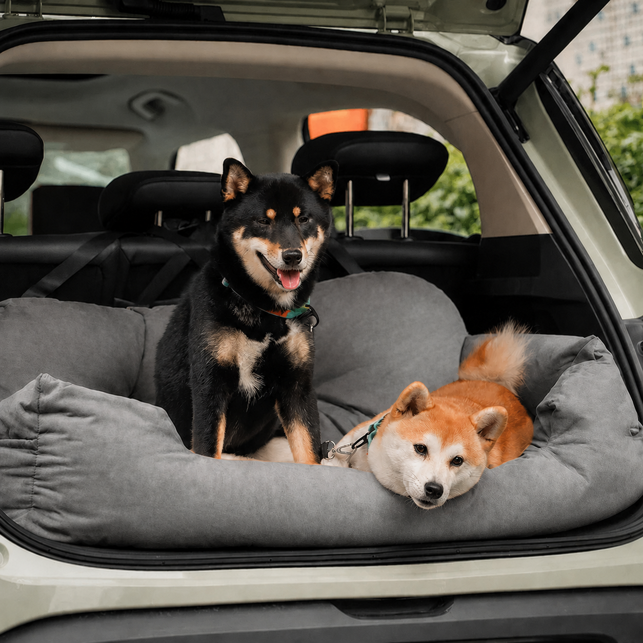 Hunde Autositz mit Gurten und rutschfester Unterseite | Vexley