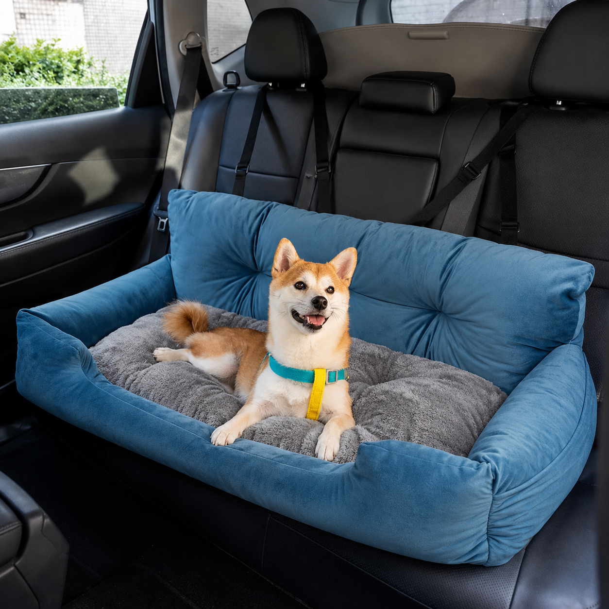 Hunde Autositz mit Gurten und rutschfester Unterseite | Vexley