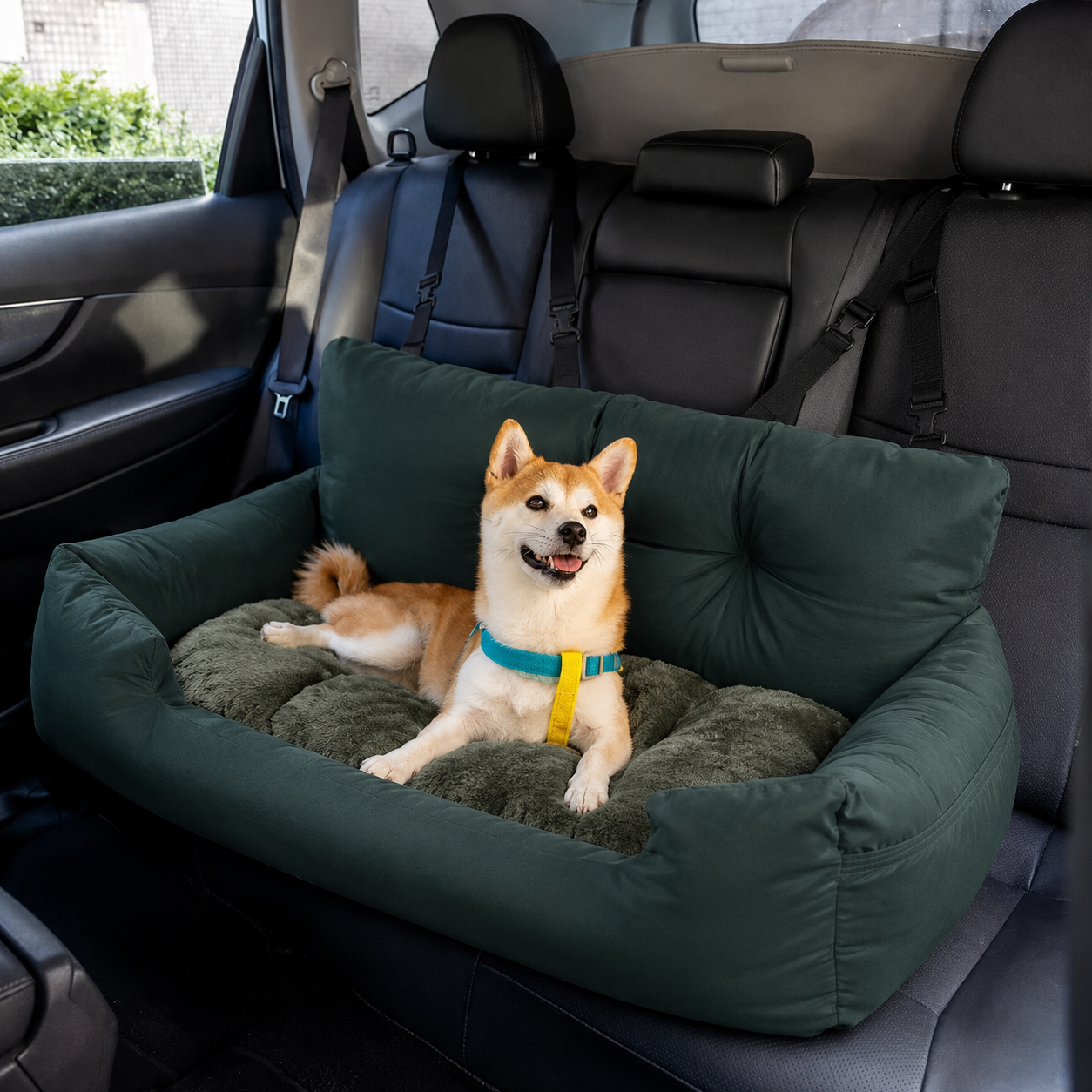 Hunde Autositz mit Gurten und rutschfester Unterseite | Vexley
