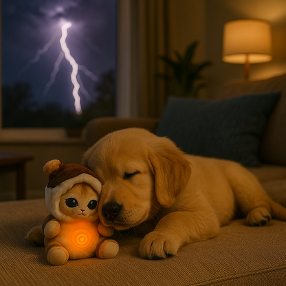 Hunde Kuscheltier mit Atembewegung für Feuerwerk | Detti