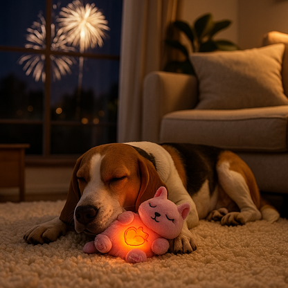 Hunde Kuscheltier mit Atembewegung und Licht | Dario