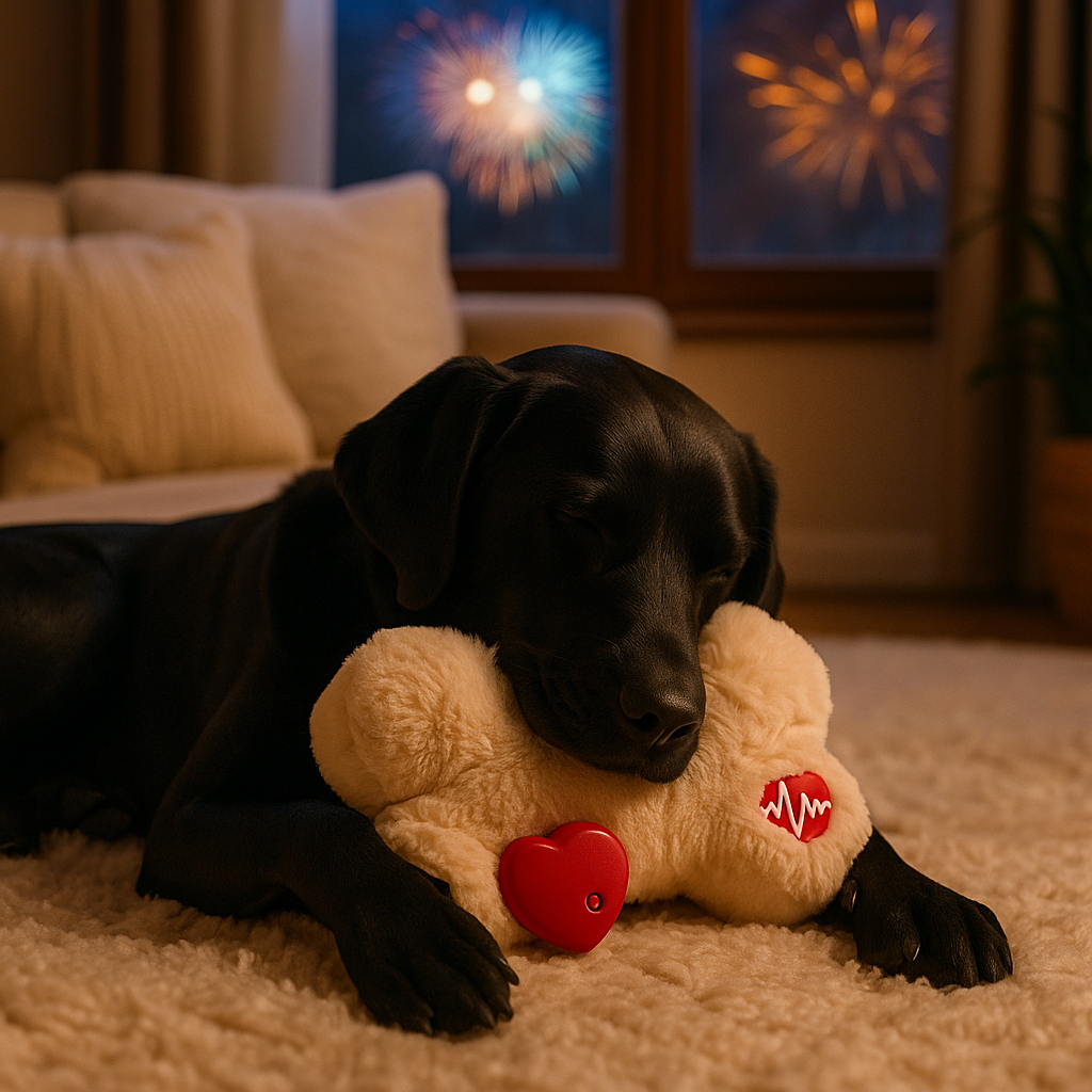 Hunde Kuscheltier mit Herzschlagfunktion für laute Geräusche | Jonas