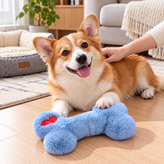 Hunde Kuscheltier mit Herzschlagfunktion für laute Geräusche | Jonas