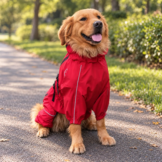 Hunde Regenmantel Mit Beinen Und Bauchschutz