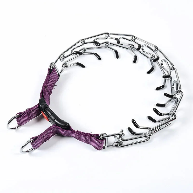 Hunde Trainingshalsband mit Metallschlaufen und Gummipins | Utek