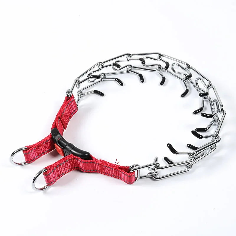 Hunde Trainingshalsband mit Metallschlaufen und Gummipins | Utek