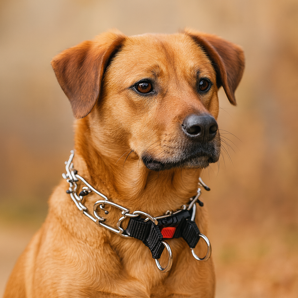 Hunde Trainingshalsband mit Metallschlaufen und Gummipins | Utek