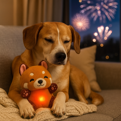 Hunde kuscheltier mit Atemfunktion für laute Geräusche | Knut