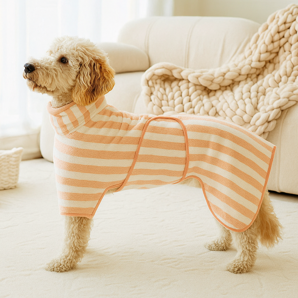 Hundebademantel mit Mikrofaser für Nasswetter | Mellow