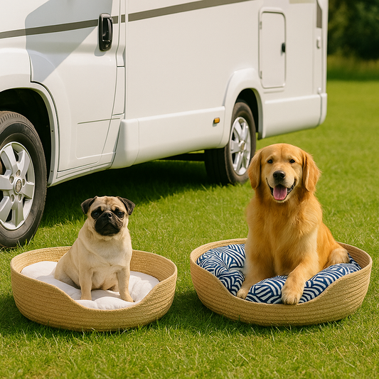 Hundebett handgeflochten und atmungsaktiv mit herausnehmbarem Kissen | Havoc