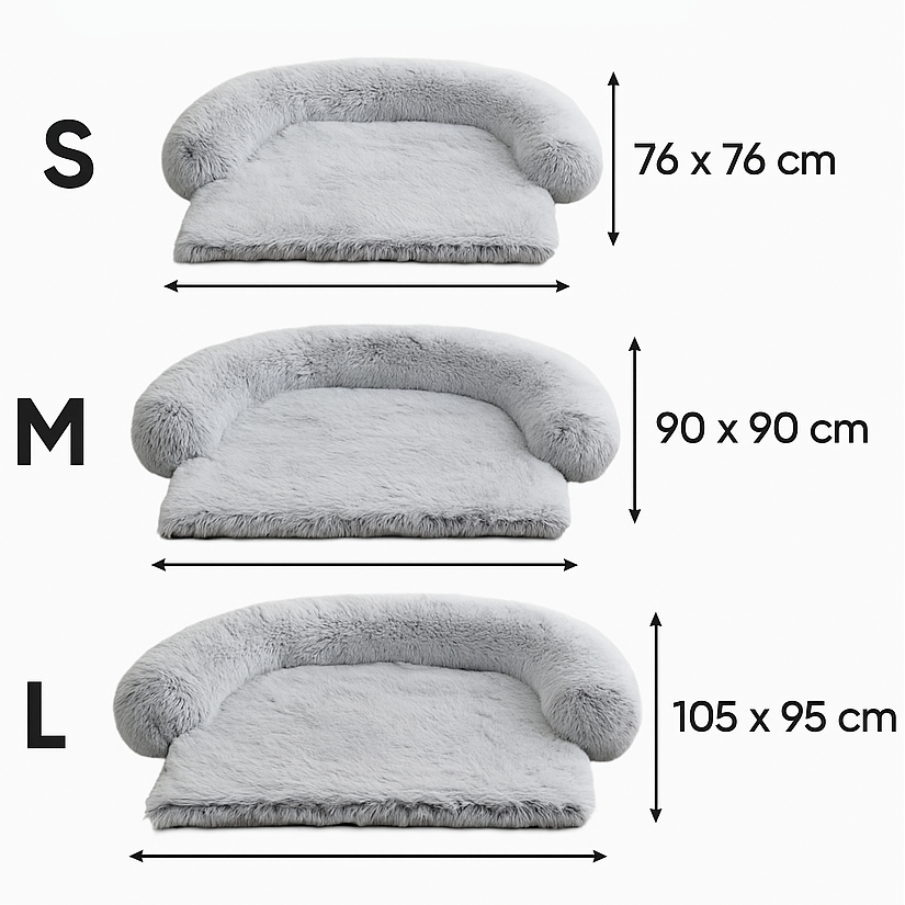 Hundebett mit Plüsch Liegefläche und hohen Rändern | Vortex
