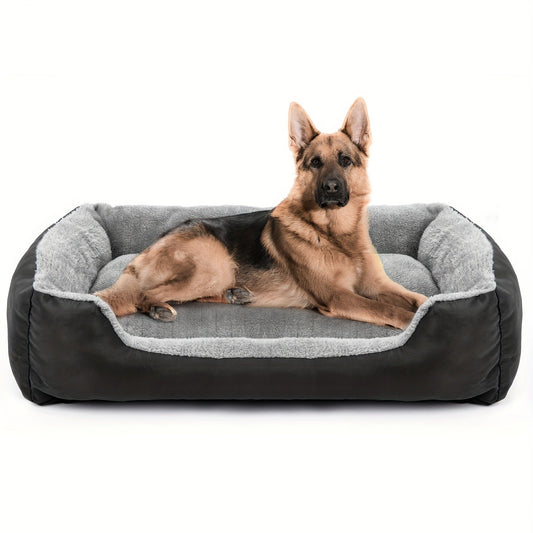 Hundebett mit erhöhtem Rand und weicher Füllung | SovaNest