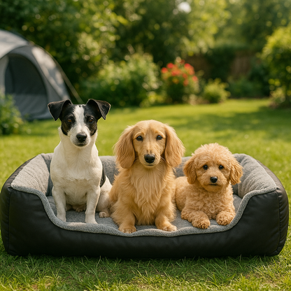 Hundebett mit erhöhtem Rand und weicher Füllung | SovaNest