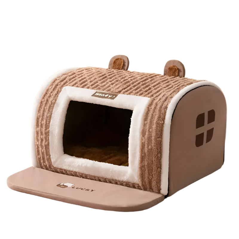 Hundebett mit warmem Plüsch für kalte Wintertage | Paige