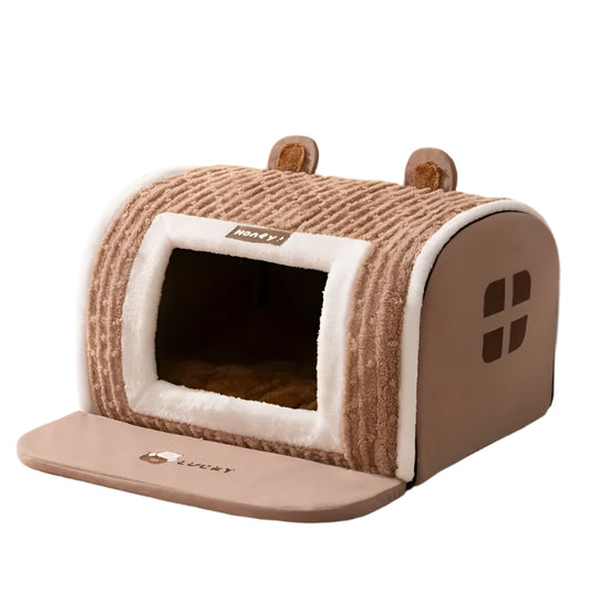 Hundebett mit warmem Plüsch für kalte Wintertage | Paige