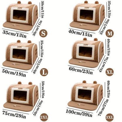 Hundebett mit warmem Plüsch für kalte Wintertage | Paige