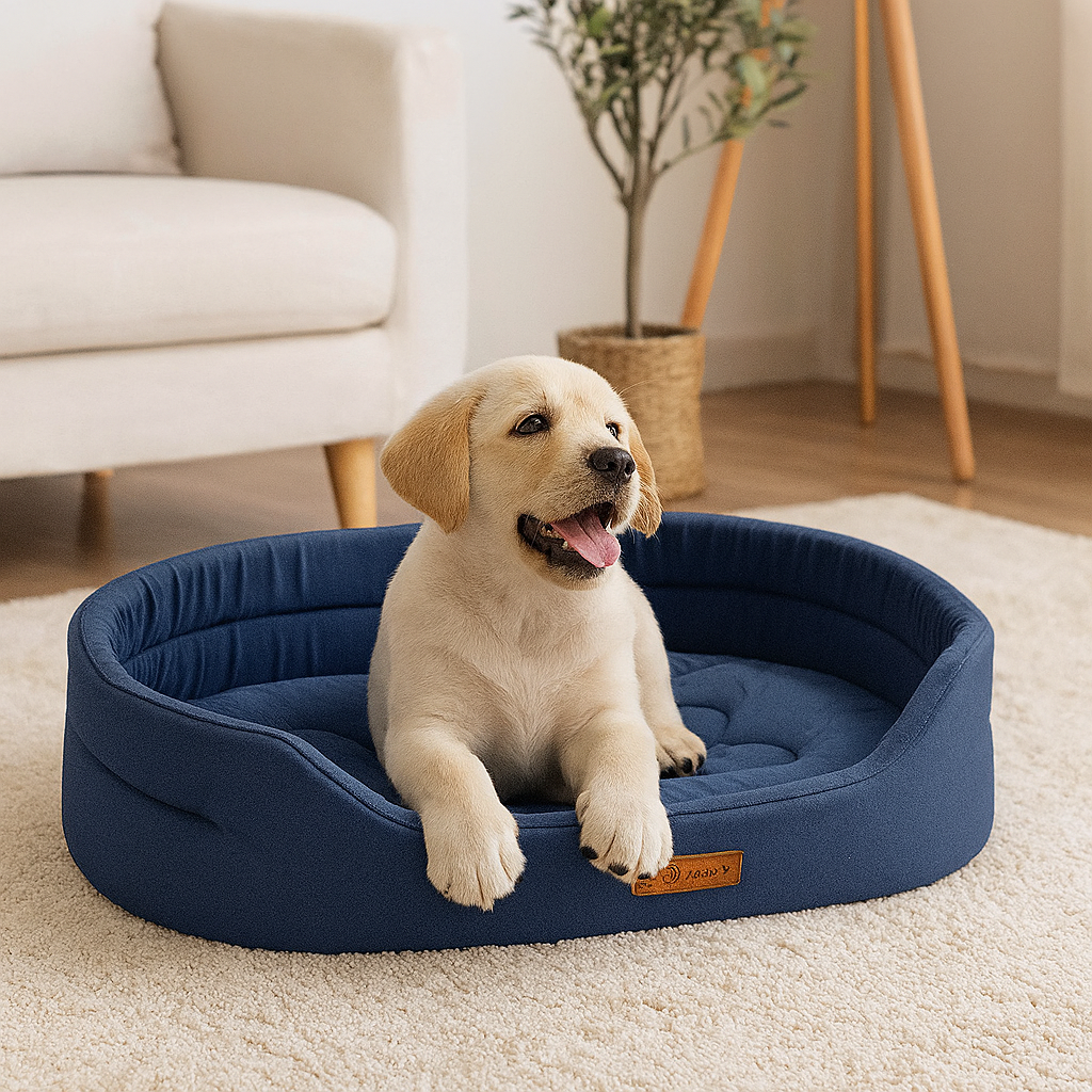 Hundebett strapazierfähig für alle Jahreszeiten mit abnehmbarem Kissen | SolvoNest