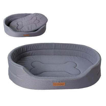 Hundebett strapazierfähig für alle Jahreszeiten mit abnehmbarem Kissen | SolvoNest