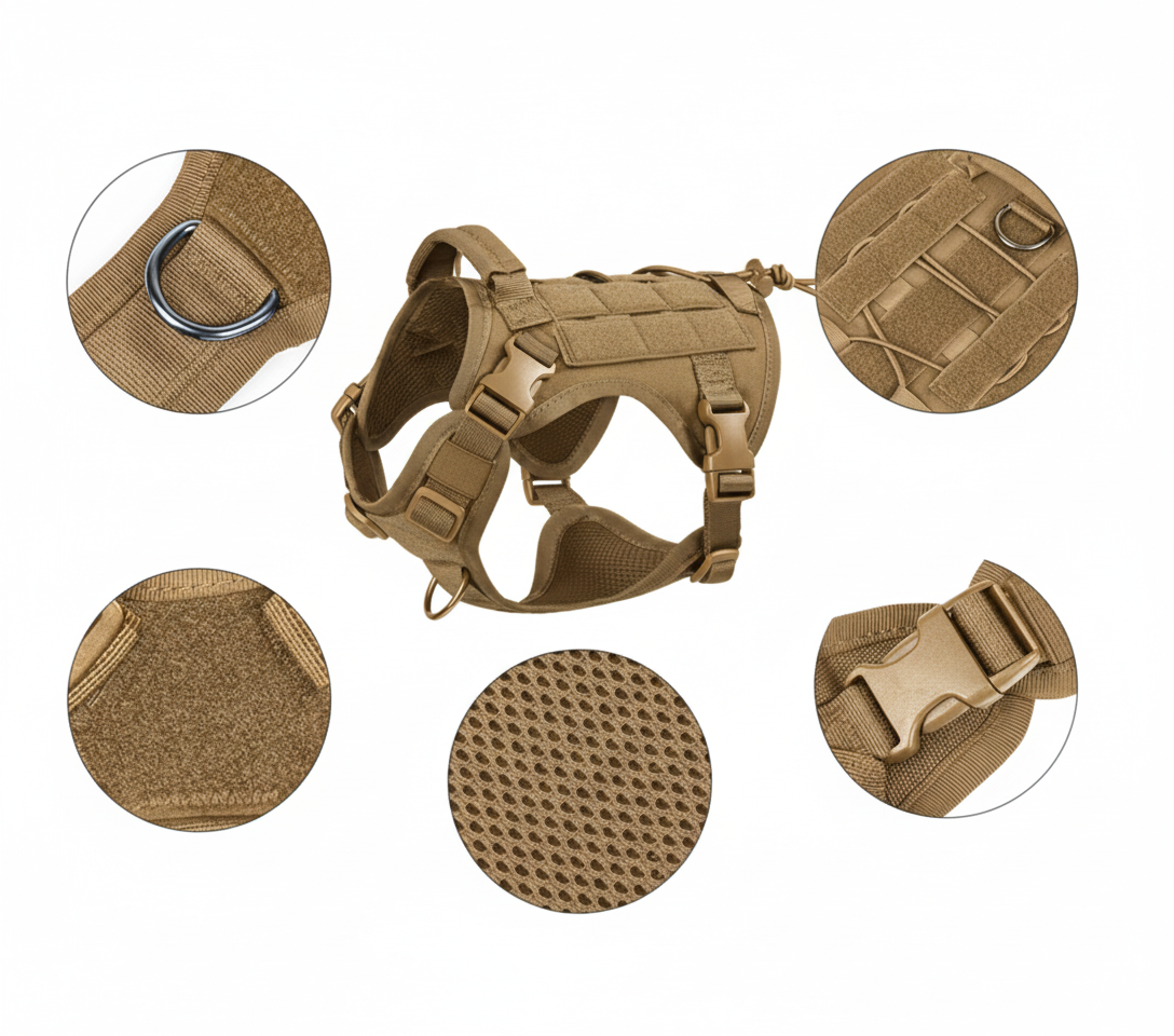 Hundegeschirr mit Kontrolle und MOLLE-System | GripTrek