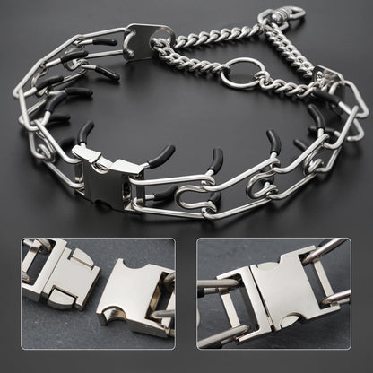 Hundehalsband mit Metallschlaufen und Gummipins für Training | Mervali