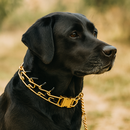 Hundehalsband mit Metallschlaufen und Gummipins für Training | Mervali