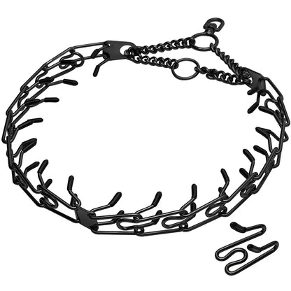 Hundehalsband mit Metallschlingen und Gummispitzen | Merlix