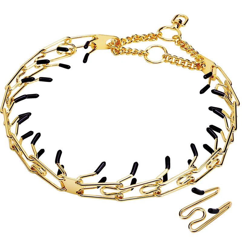 Hundehalsband mit Metallschlingen und Gummispitzen | Merlix