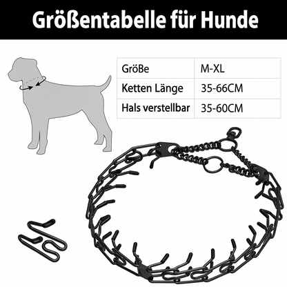 Hundehalsband mit Metallschlingen und Gummispitzen | Merlix
