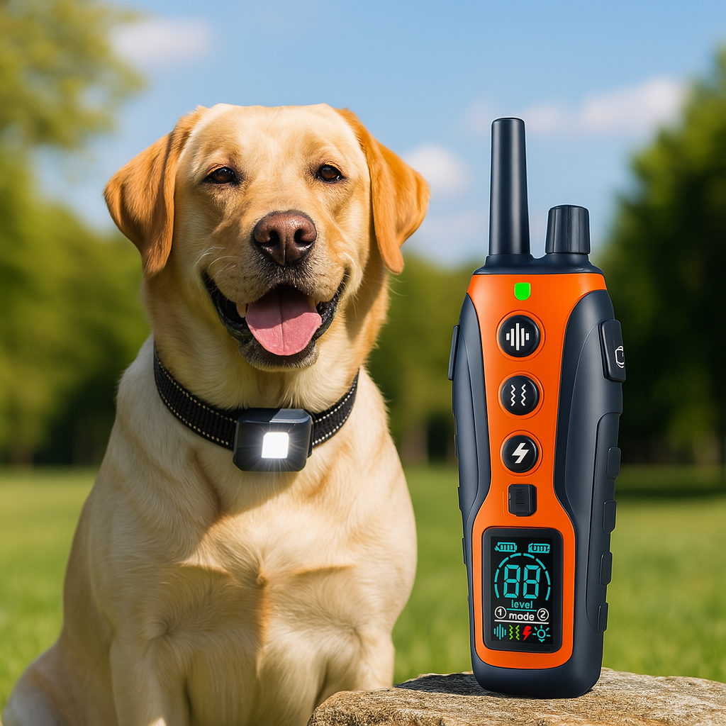Hundehalsband mit Vibration Ton und Licht zur Erziehung | Dogivox