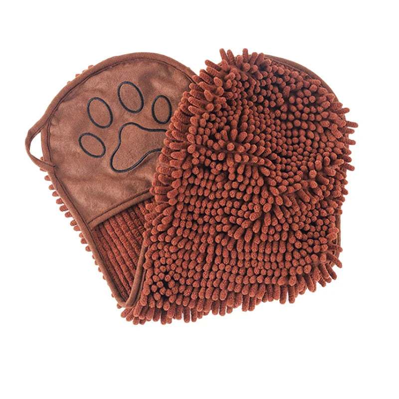 Hundehandtuch mit Eingrifftaschen zum Abtrocknen | PawDry Grip