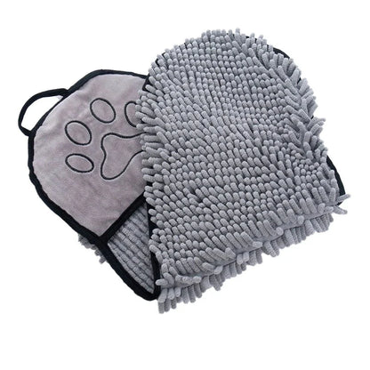 Hundehandtuch mit Eingrifftaschen zum Abtrocknen | PawDry Grip