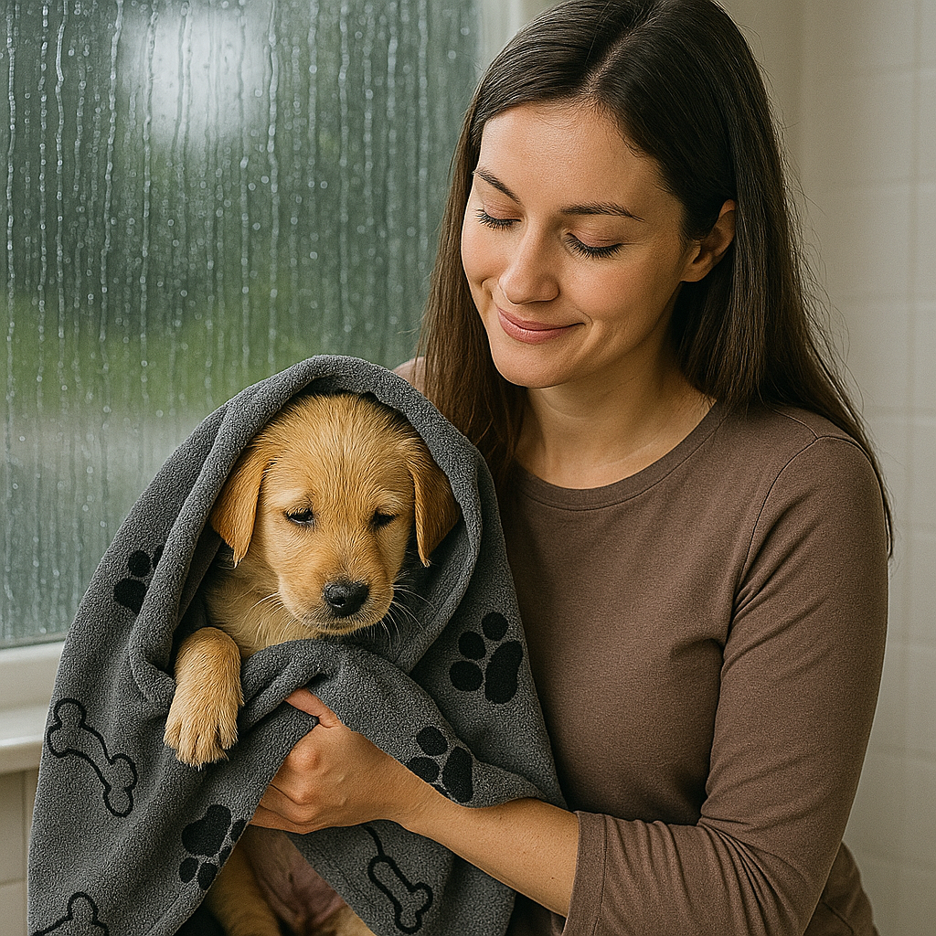 Hundehandtuch saugfähig schnelltrocknend Mikrofaser für Hunde | PawDry