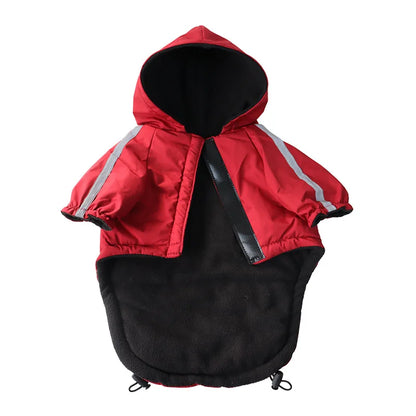Hundejacke Winter Wasserabweisend mit Kapuze und Reflektoren