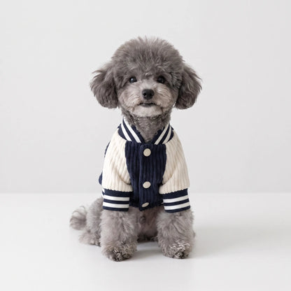 Hundejacke im Baseball Stil für Herbst und Winter