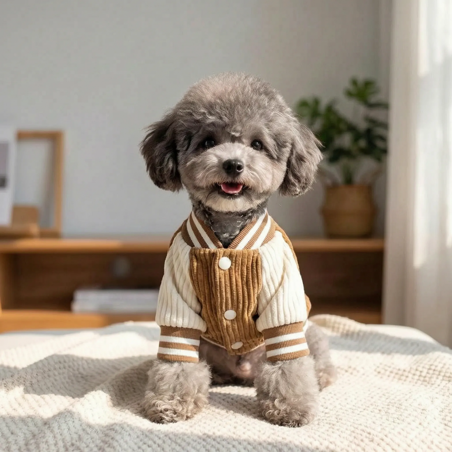 Hundejacke im Baseball Stil für Herbst und Winter