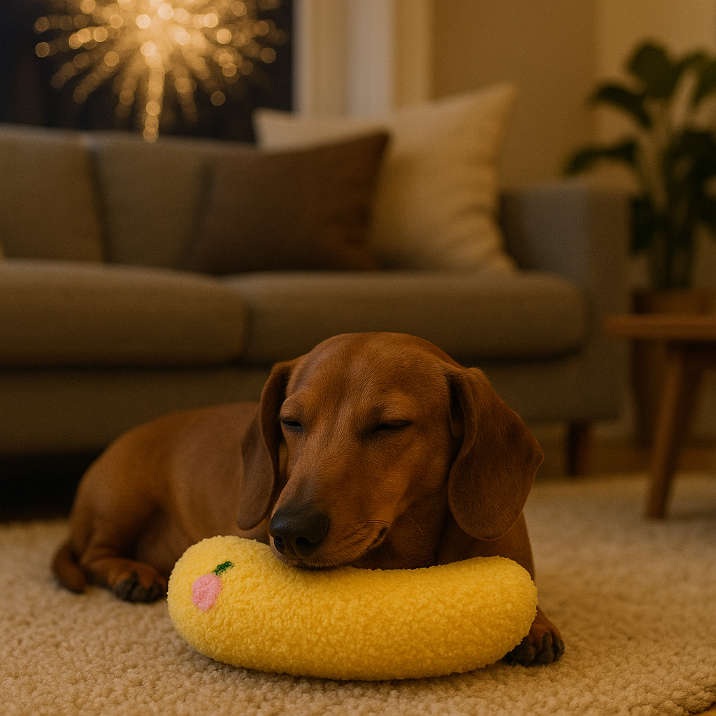 Hundekissen mit weicher Füllung für laute Geräusche im Winter | Dusty