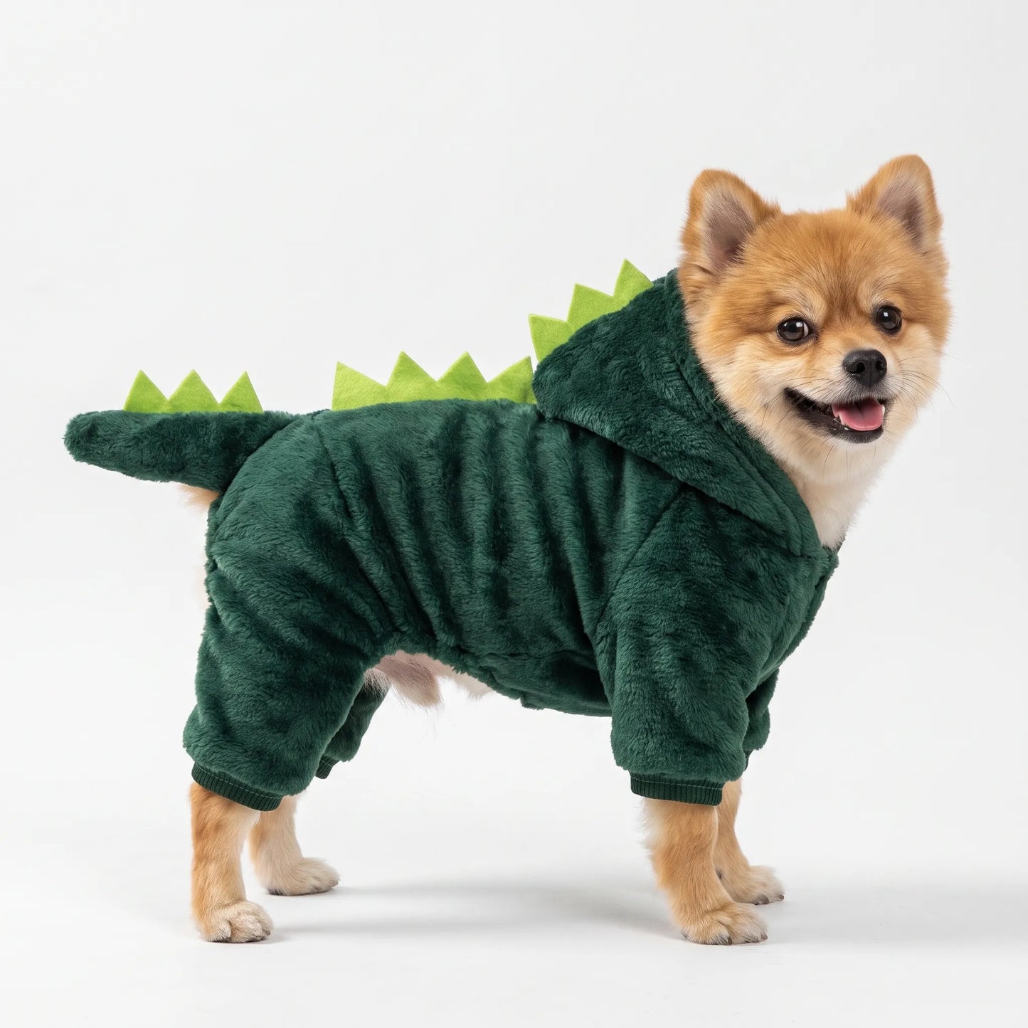 Hundekostüm Dinosaurier mit Kapuze