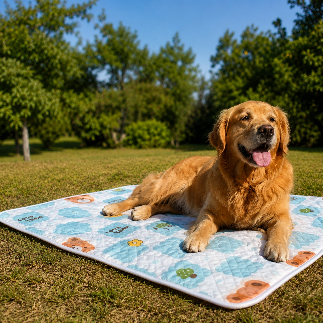 Hundekuehlmatte atmungsaktiv rutschfest fuer Sommer | Yondra