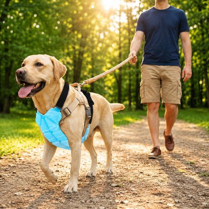 Hundekuehlweste atmungsaktiv wasseraktiviert fuer Sommer | Istral