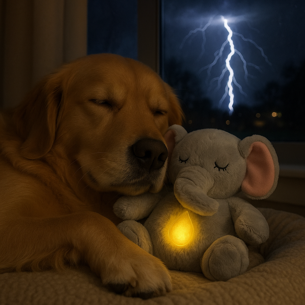 Hundekuscheltier mit Atmung für Ruhe bei Feuerwerk | Xaver