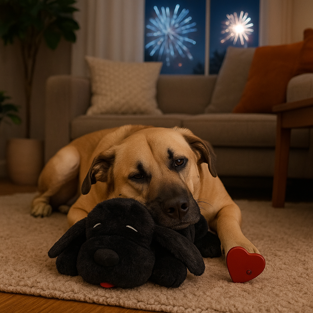 Hunde kuscheltier mit Herzschlag für laute Geräusche | Liam